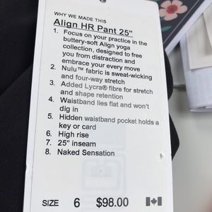 Lululemon Align Pant 25”